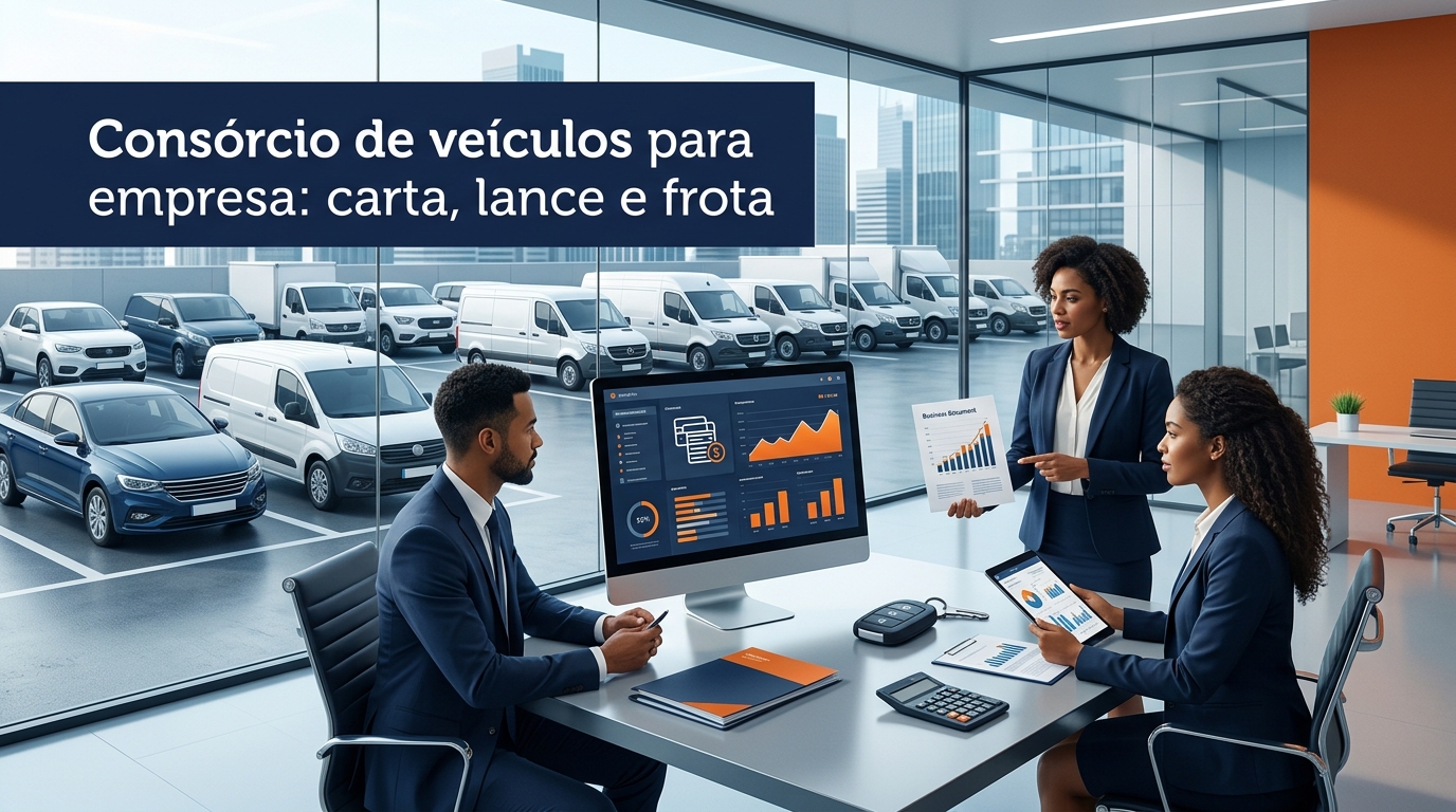 Consórcio de veículos para empresa: carta, lance e frota