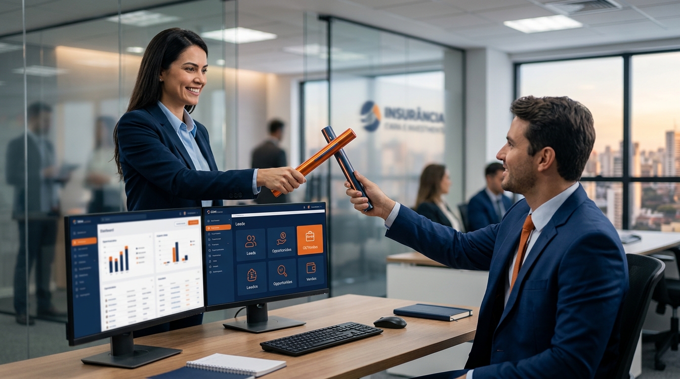 Passagem de Bastão Atendimento→Vendas no CRM